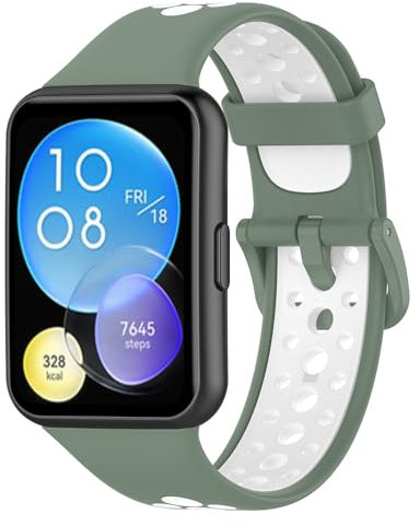 BYISYUE Respirable para Huawei Watch Fit 2, Silicona Deporte Brazalete Pulsera de Repuesto para Huawei Watch Fit 2 Active/Fit 2 Classic/Fit 2 Elegant