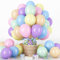 Luftballons Pastell, 60 Stück Regenbogen Kindergeburtstag Deko, 12 Zoll Bunt Latex Ballons Pastellfarben Helium Luftballons Macaron Partyballons für Mädchen Geburtstag Babyparty Hochzeit Dekorations
