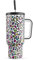 Meoky 40 oz Tumbler with Handle and Straw, Tumbler with Lid and Straw, Insulated Stainless Steel Travel Mug, 100% Leak-proof, Keeps Cold for 34 Hours or Hot for 10 Hours (Neon Leopard)