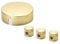 ORION LIGHTSTYLE Verteilerset mit Verteilerdose inkl. 3 Pins Deckenpin Baldachin Deckendose Rosette Abzweigdose Abdeckung Messing Gold