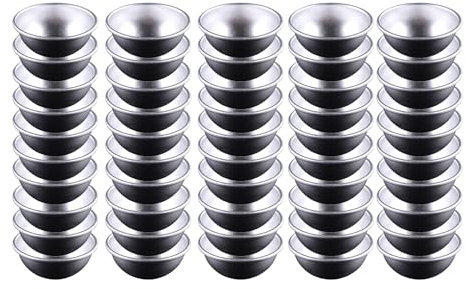 Confezione da 50 teglie semicircolari in alluminio, resistenti alle alte temperature, pratiche stampi da forno per dessert