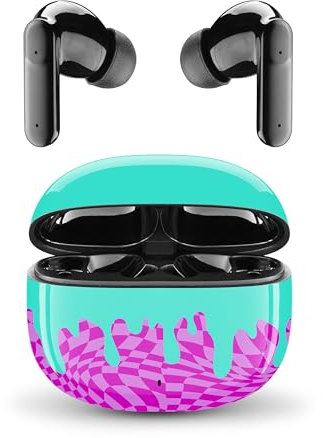 Music Sound - Auricolari Bluetooth TWS Fantasy - Design In-Ear - Senza Fili - Custodia di Ricarica - Microfono - Play Time fino a 25 ore di ascolto - Tanti colori e fantasie disponibili