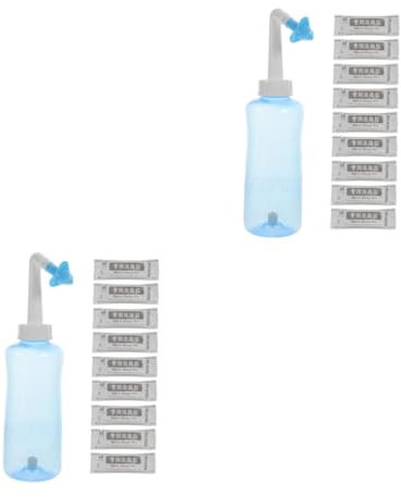 minkissy 2 Juegos nasal doméstico limpieza nasal lavados nasales herramienta de enjuague nasal botella de irrigador nasal práctico irrigador nasal lavado nasal manual