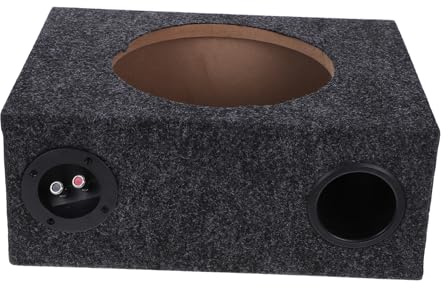 TOPPERFUN Single Sub Box for 10 Inch Subwoofer Black Wooden Enclosure | Plush Abs Zinc Alloy Finish, Simple Installation and Seamless Integration, Sleek Design with Luxurious Aesthetic