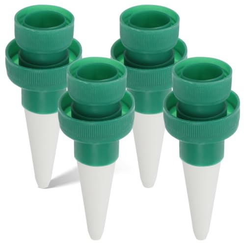 4 Pièces Goutte a Goutte Bouteille, Embout Arrosage Bouteille en Céramique, Arroseur Automatique Plante pour Irrigation, Distributeur Eau pour Plantes Intérieur Vacances