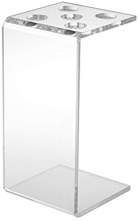 ERYUE Hair Scissor Holder Transparent Acrylic Organizer for Salon Shears Combs Barber Straight Blade Barber Straight Blade Razor for Hairdresser Stylist Professional Hairdressing Tool