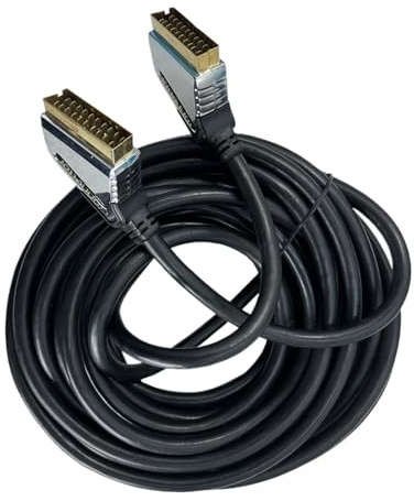 AHGDFJLH Long câble péritel vers péritel mâle vers mâle, 1,5 m/3 m/10 m, câble péritel euro RVB, cordon péritel haute vitesse pour moniteur TV, DVD, STB (3 m)