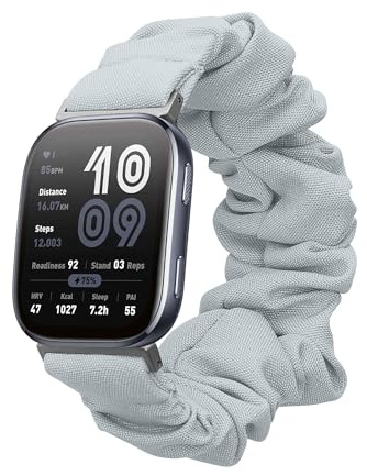 kwmobile Ersatz Armband kompatibel mit Amazfit Bip 6 - Smartwatch Scrunchie Haargummi Design - Innenmaße 14-19 cm