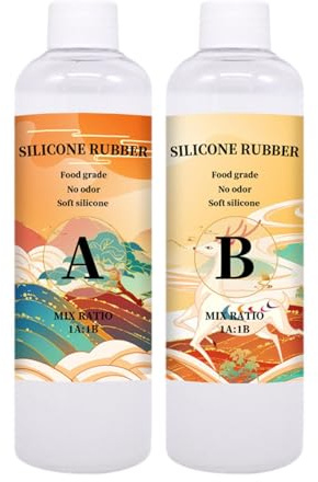 Silicone liquide AB de qualité alimentaire - Kit de 250 g (1 unité) | Kit de fabrication de moules sans odeur, Semi-fluide à faible viscosité, matériau de moulage résistant aux hautes température