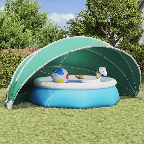 Gecheer Pool-Dome Grün 546 x 516 x 250 cm, Poolabdeckung Poolzelt, hält Wasser warm & sauber, für runde rechteckige Pools42001127