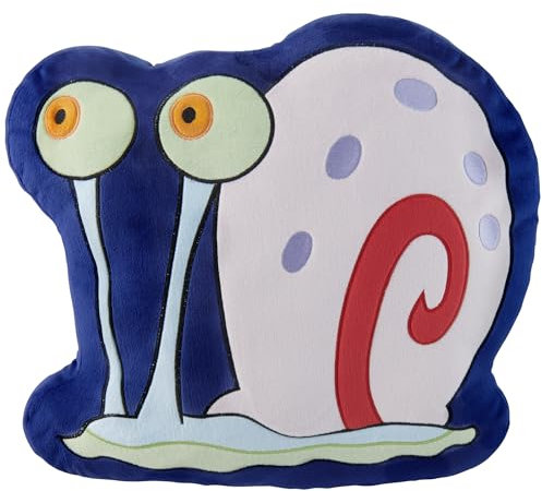 United Labels Spongebob Schwammkopf Kissen, Gary Kopfkissen, 43x25 cm, Blau, Sofakissen, Plüsch Dekokissen, Zierkissen
