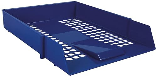 White Box Letter Tray - Blue