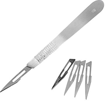 Modelcraft PKN1214/3/11 Scalpel Tool Set with 5 x Blades , Silver , 23cm