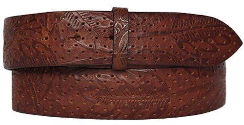 Post & Co Guertelband Western Sattelleder brandy mit Drueckern G24745B 85 cm