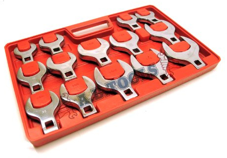 Crowfoot / crowfeet Wrench Set Large Sizes 27-45mm 1/2dr, blue