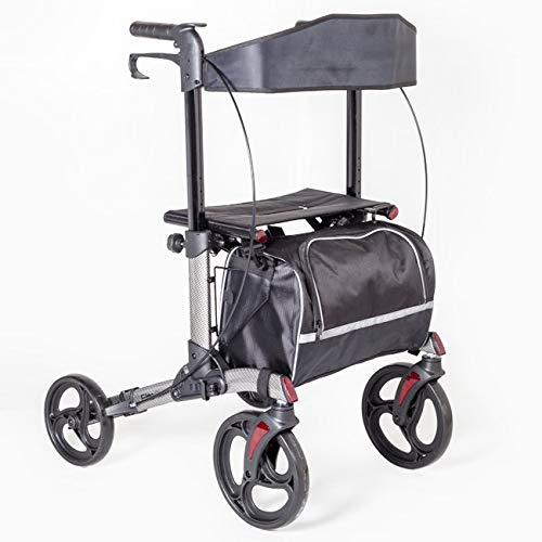 Swift Easy Folding Compact lightweight Rollator wheeled walker walking aid frame with seat and bag