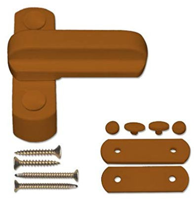 Truly PVC Supplies 4 x Caramel Sash Jammers & Fitting Screws for UPVC/PVC Windows or Doors - High Security Arm with Easy Fitting Instructions