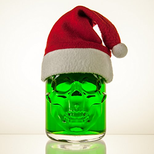 Absinth Weihnachtsedition AbsintheAmnesie - 69,9% vol. Alc. - 0,5l - inkl. Weihnachtsmütze - Totenkopf/Skull - Flasche - Erhöhter Thujongehalt
