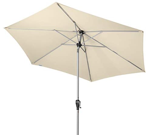 Doppler Active Auto Tilt 280 – Kurbel Sonnenschirm ideal für den Balkon und Garten – Knickbar – ca. 280 cm – Natur