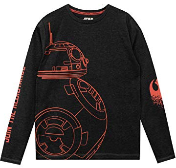 Star Wars Boys BB8 Long Sleeved Top Ages 5 to 13 Years