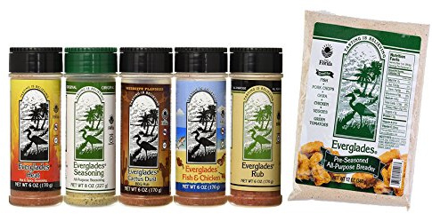 Everglades Cactus Dust & Seasoning Sampler - Fish & Chicken Rub - 5 Pack