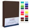 Camry Spannbettlaken 90x200cm - 100x200cm Dunkelbraun Baumwolle Bettlaken Jersey Spannbetttuch Oeko-Tex 100