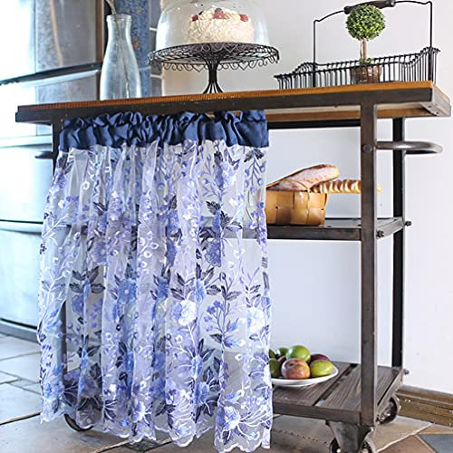 Tenda corta Tenda per finestra da cucina per caffè,Tenda in voile ricamata a mano,Per la decorazione domestica porta del bagno Tenda corta,Camera da letto,Camera dei bambini,Tenda da taverna,1 pcs