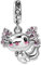 GNOCE Charms Perle Mexikanischer Axolotl Charm aus 925 Sterling Silber eingelegt mit Kristall lila Edelsteinen Fit Armband/Halskette Geschenk für Frauen Mädchen Tochter