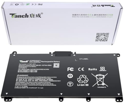 Batterie d'ordinateur portable HT03XL L11421-542 L11421-422 L1119-855 pour Hp Pavillion X360 14m-dh0001dx 15-dw0043dx 11,4 V 3600 mAh 41,04 Wh