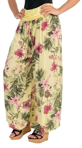 Malito - Damen Haremshose floraler Blumen Print - atmungsaktive Pumphose - dünne Freizeit Strandhose - hautfreundliche Aladinhose 8939 (XS-XL)