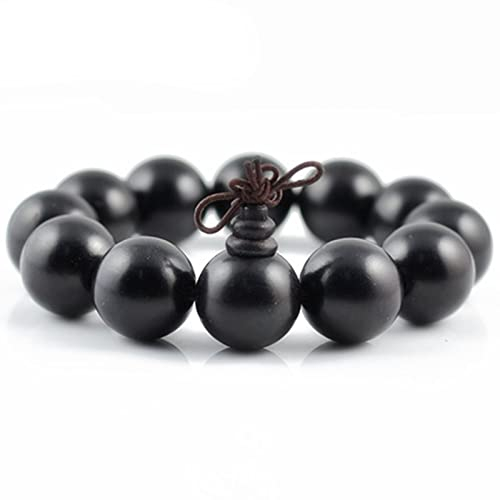 1 Pc Perlen Ebenholz Armbänder Schwarz Vintage Schmuck Für Männer Frauen Holz Perlen Armbänder Männer Schmuck-Durchmesser 15Mm