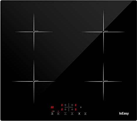 Placa de Inducción,Negro,panel de vidrio,Boost Función(6000W)