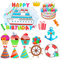 LEIFIDE 15 Pcs Cruise Door Magnets Happy Birthday Cruise Ship Door Decorations Car Magnets Stickers Birthday Fridge Decor for Carnival Refrigerator(Birthday Style)