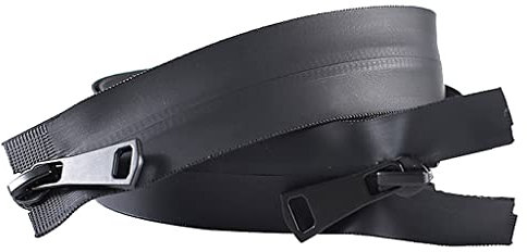 JEEIJ 1 Pz 7# Cerniera Impermeabile, Doppia Apertura Cerniera Nera con 2 Pz Cursori della Chiusura Lampo for Il Cucito Fai da Te su Misura Borse Borse Tende (Size : 90cm)