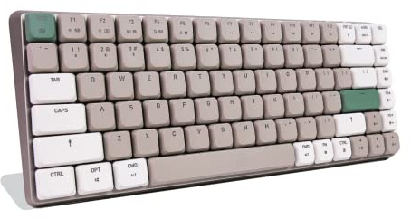 Azio Cascade Slim Mechanical Keyboard, 75% Layout, Low Profile Backlit RGB, Hotswap Switches and Keycaps, Wired USB-C or Bluetooth Wireless Connection (Gateron Brown Switches) (Forest Dark)