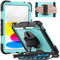 timecity Étui pour iPad 10e génération, étui pour iPad 10.9 2022-2023 : avec protection solide, protecteur d'écran, support rotatif à 360°, dragonne, bandoulière, porte-crayon, bleu clair