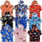 Characters Cartoons Dragon Ball Naruto One Pice Spiderman Barbie – Jungen Mädchen – Maxi Sweatshirt aus Fleece Poncho Plaid Decke mit Kapuze und Ärmeln und Maxi-Tasche, 074 Sonic Blau, Einheitsgröße