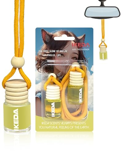 Auto Duft Lufterfrischer | Duftbaum Auto Aufhänger Diffusor | Tranquil Girl Duft Parfüm | Autoduft Gegen Gerüche | Innenraum Duftspender Automatisch im Büro, Zuhause | Geschenke für Frauen Männer