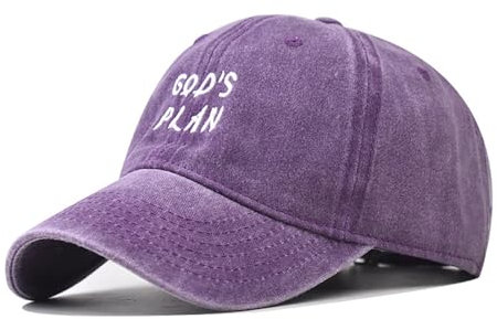 HDiGit Unisex-Baseballkappe im Vintage-Stil für Herren und Damen, Baseballkappe, gewaschene Baumwolle, violett, 58