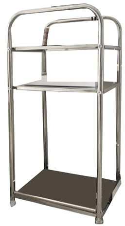 Tyenaza 3-stufiges Badezimmer-Stehregal, Minimalistischer Stil, Große Kapazität, Starke Tragfähigkeit, Badezimmerregal aus Edelstahl