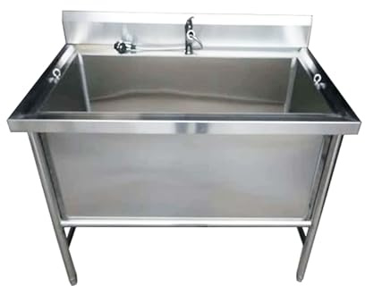 Evier Buanderie Inox Exterieur pour le lavage, Cuve Simple Evier Inox De Cuisine Plonge avec robinet rétractable, Bac à Linge Extra Profond(80X60X80cm/31.4X23.6X31.4in)