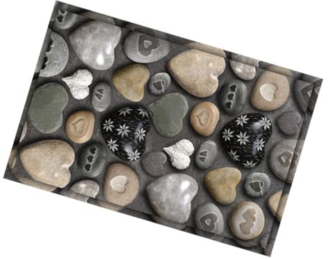 Gadpiparty 1stück Steindesign Fußmatte Wasserdichte Schmutzfangmatte Rutschfest Pflegeleicht Für Wohnzimmer Bad Kreative Wandgestaltung