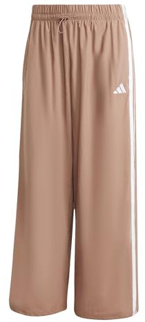 adidas Damen Essentials 3-Stripes Lifestyle Woven Parachute Pants, warm Clay/White, L