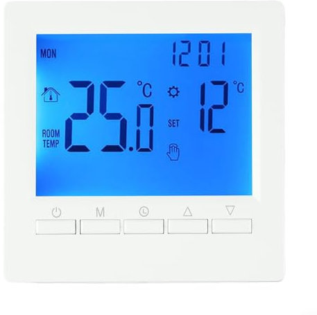 Small Digital Thermostat Indoor, Temperature Controller with Programmable LCD for Home Office Comfort Reptile Thermometer