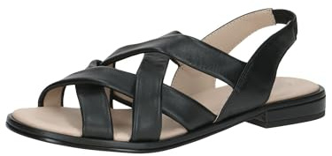 CAPRICE Damen Sandalen flach aus Leder Sommer
