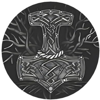 Viking Magnetic Refrigerator Magnets Acrylic Thor's Hammer Refrigerator Magnets Suitable For Refrigerators, Washing Machines, Pagan Decorative Accessories(B,Get Two)