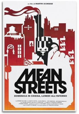 MUHDENG Mean Streets Poster, Raumdekoration, künstlerisches Poster für Schlafzimmer, Wohnzimmer, Wände, ästhetisches Poster, 40 x 60 cm, ungerahmter Stil