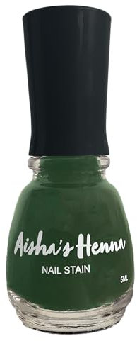 Aisha's Nail Stain | Luxurious Nail Stain | Vegan Nail Stain | Long-Lasting Formula | Quick Dry | 5ml | (Emerald Green, 5ml)