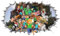 YCVBCY Mine-craft Wandaufkleber Kinderzimmer Jungen,Gaming Wandbild für Schlafzimmer,Wandtattoo Junge Teenager,Videospiel Wandstikcer für Jugendzimmer Deko Geschenk - A