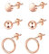 Ohrringe Rosegold Ohrstecker Rosegold Hypoallergen Ohrringe für Mehrere Ohrlöcher Creolen Geschenke für Oktoberfest Frauen Valentinstag
